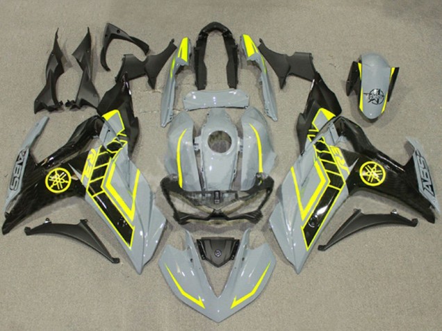 Billigste Yamaha YZF R3/R25 Motorrad Verkleidung 2015-2018 - Nardo Grau Gelb Schwarz