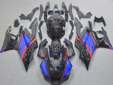 Billigste Yamaha YZF R3/R25 Motorrad Verkleidung 2015-2018 - Blau Rot Glanzendes Schwarz