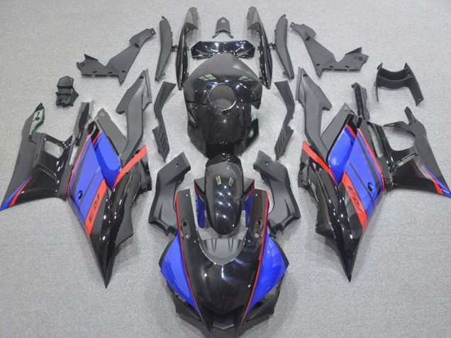 Billigste Yamaha YZF R3/R25 Motorrad Verkleidung 2015-2018 - Blau Rot Glanzendes Schwarz