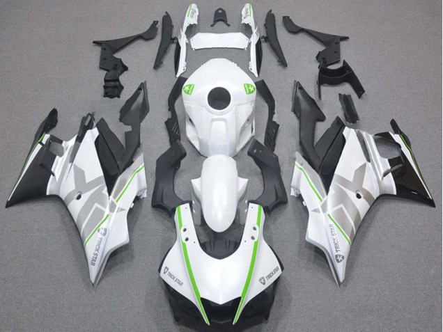 Billigste Yamaha YZF R3/R25 Motorrad Verkleidung 2019-2021 - Weiss Grun Silber Schwarz
