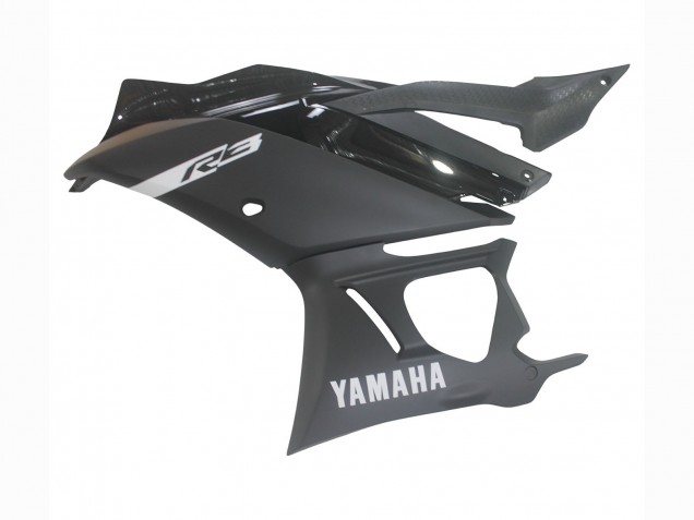 Billigste Yamaha YZF R3/R25 Motorrad Verkleidung 2019-2021 - Matt Schwarz Silber