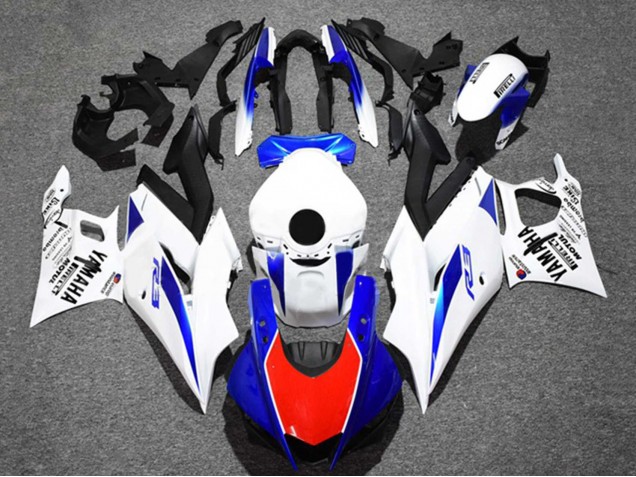 Billigste Yamaha YZF R3/R25 Motorrad Verkleidung 2019-2021 - Weiss Blau Rot Schwarz