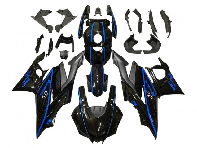 Billigste Yamaha YZF R3/R25 Motorrad Verkleidung 2019-2021 - Glanzendes Schwarz Blau Matt Schwarz