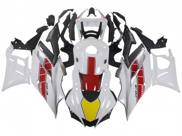 Billigste Yamaha YZF R3/R25 Motorrad Verkleidung 2019-2021 - Weiss Rot Gelb Schwarz