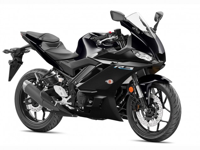 Billigste Yamaha YZF R3/R25 Motorrad Verkleidung 2022-2024 - Glanzendes Schwarz