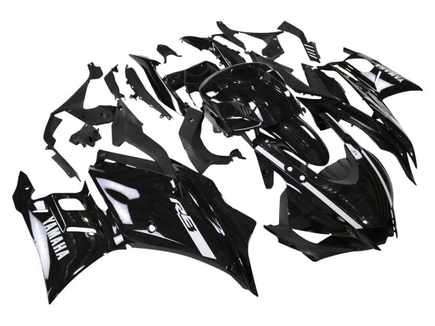 Billigste Yamaha YZF R3/R25 Motorrad Verkleidung 2022-2024 - Glanzendes Schwarz