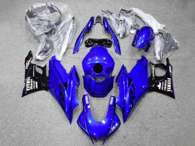 Billigste Yamaha YZF R3/R25 Motorrad Verkleidung 2022-2024 - Blau Schwarz ENEOS