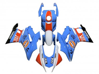 Billigste Yamaha YZF R3/R25 Motorrad Verkleidung 2022-2024 - Blau Orange Weiss Gulf