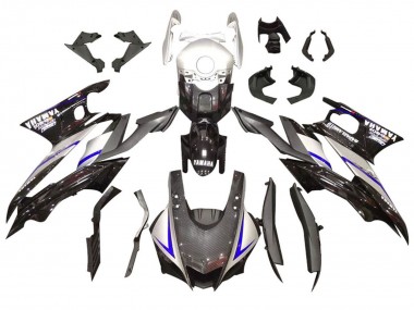 Billigste Yamaha YZF R3/R25 Motorrad Verkleidung Kit 2022-2024 - Silber Blau Schwarz Carbonfaser Stil