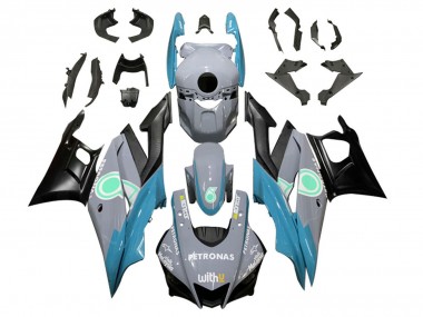 Billigste Yamaha YZF R3/R25 Motorrad Verkleidung 2022-2024 - Nardo Grau Blau Grun Schwarz Petronas