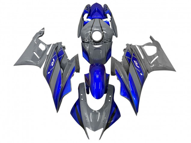 Billigste Yamaha YZF R3/R25 Motorrad Verkleidung 2022-2024 - Dunkel Grau Blau