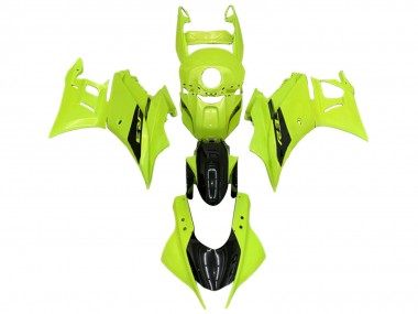 Billigste Yamaha YZF R3/R25 Motorrad Verkleidung 2022-2024 - Neon Grun Glanzendes Schwarz