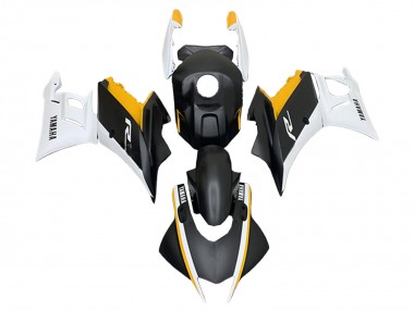Billigste Yamaha YZF R3/R25 Motorrad Verkleidung 2022-2024 - Weiss Gelb Matt Schwarz