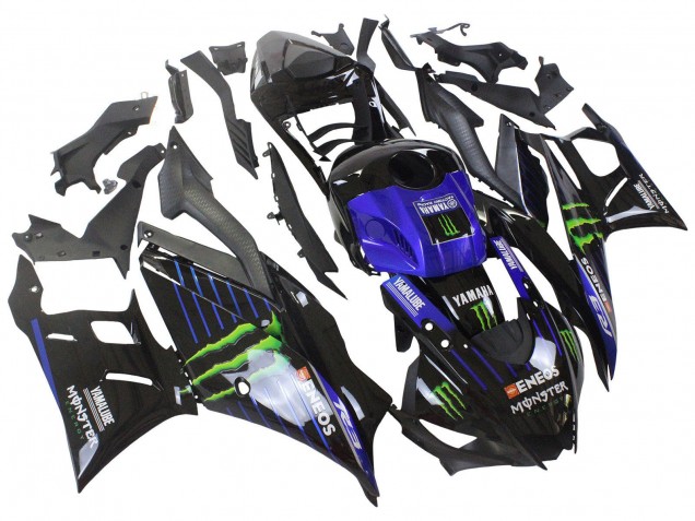 Billigste Yamaha YZF R3/R25 Motorrad Verkleidung 2022-2024 - Blau Grun Schwarz Monster Yamalube ENEOS
