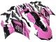 Billigste Yamaha YZF R3/R25 Motorrad Verkleidung 2022-2024 - Rosa Glanzendes Schwarz Monster