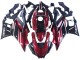 Billigste Yamaha YZF R3/R25 Motorrad Verkleidung 2022-2024 - Rot Weiss Glanzendes Schwarz