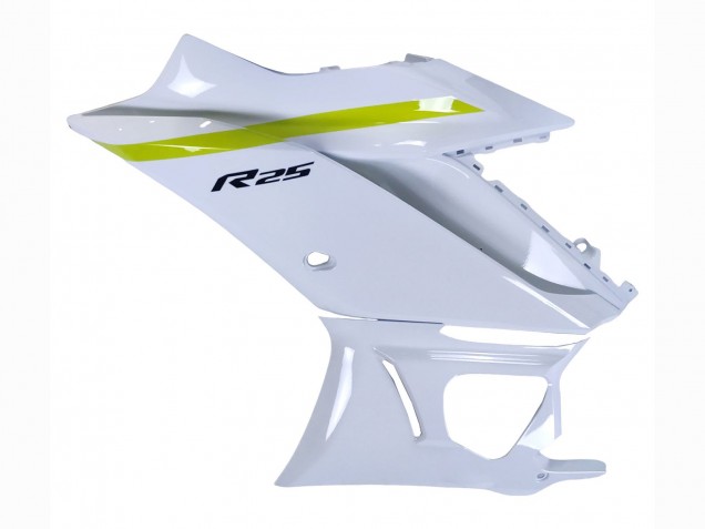 Billigste Yamaha YZF R3/R25 Motorrad Verkleidung 2022-2024 - Weiss Gelb Schwarz