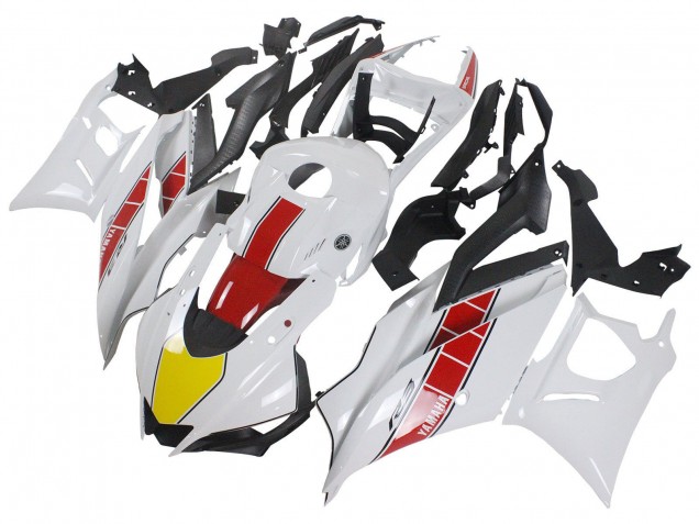 Billigste Yamaha YZF R3/R25 Motorrad Verkleidung 2022-2024 - Weiss Rot Gelb Schwarz