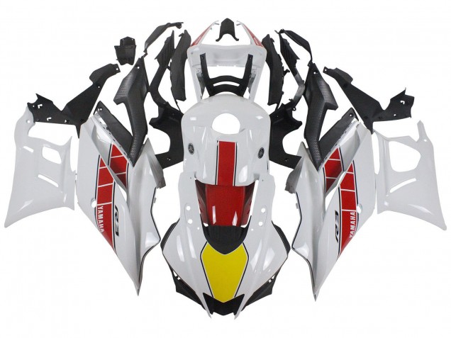 Billigste Yamaha YZF R3/R25 Motorrad Verkleidung 2022-2024 - Weiss Rot Gelb Schwarz