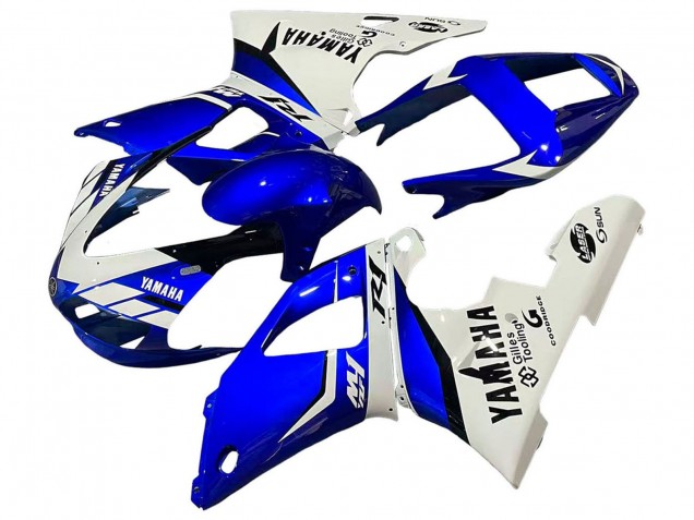 Billigste Yamaha YZF 1000 R1 Motorrad Verkleidung 1998-1999 - Weiss Blau Schwarz