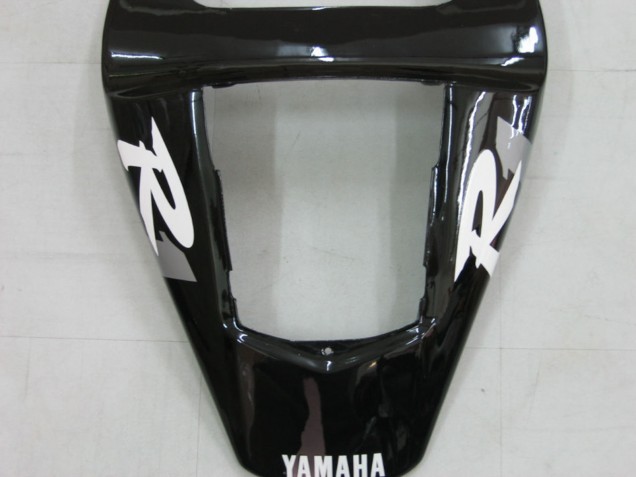 Billigste Yamaha YZF 1000 R1 Motorrad Verkleidung 2000-2001 - Glanzendes Schwarz Weiss Aufkleber