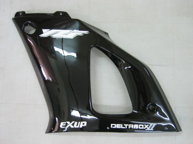 Billigste Yamaha YZF 1000 R1 Motorrad Verkleidung 2000-2001 - Glanzendes Schwarz Weiss Aufkleber