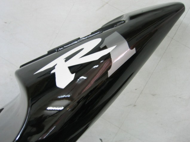 Billigste Yamaha YZF 1000 R1 Motorrad Verkleidung 2000-2001 - Glanzendes Schwarz Weiss Aufkleber