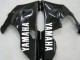 Billigste Yamaha YZF 1000 R1 Motorrad Verkleidung 2000-2001 - Glanzendes Schwarz Weiss Aufkleber