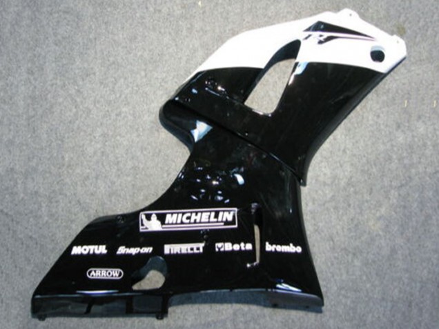 Billigste Yamaha YZF 1000 R1 Motorrad Verkleidung 2000-2001 - Glanzendes Schwarz Weiss Michelin