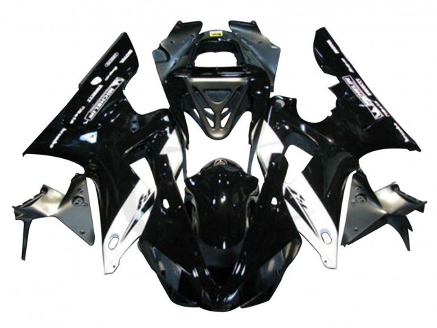 Billigste Yamaha YZF 1000 R1 Motorrad Verkleidung 2000-2001 - Glanzendes Schwarz Weiss Michelin