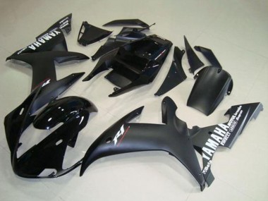 Billigste Yamaha YZF R1 Motorrad Verkleidung 2002-2003 - Glanzendes Schwarz Matt Schwarz Weiss Aufkleber