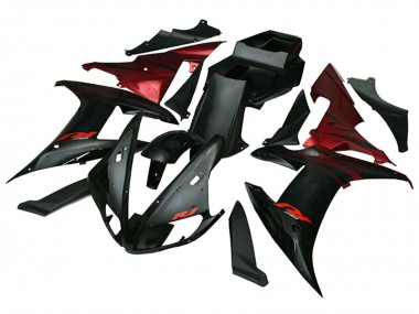 Billigste Yamaha YZF 1000 R1 Motorrad Verkleidung 2002-2003 - Rot Schwarz Flamme