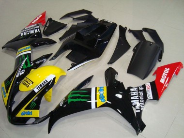Billigste Yamaha YZF R1 Motorrad Verkleidung 2002-2003 - Glanzendes Schwarz Gelb Rot Grun Motul Monster