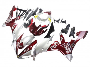 Billigste Yamaha YZF 1000 R1 Motorrad Verkleidung 2004-2006 - Silber Rot Fortuna Motul