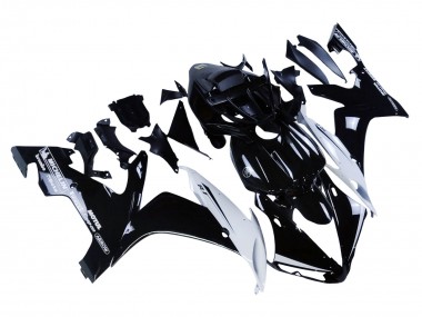 Billigste Yamaha YZF 1000 R1 Motorrad Verkleidung 2004-2006 - Glanzendes Schwarz Weiss Motul
