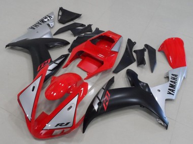 Billigste Yamaha YZF R1 Motorrad Verkleidung 2002-2003 - Rot Silber Matt Schwarz