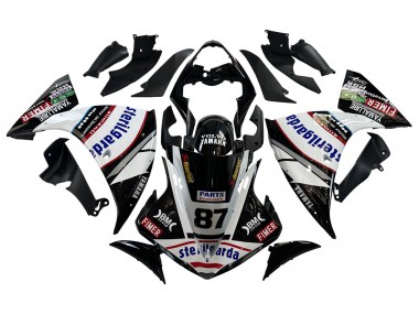 Billigste Yamaha YZF 1000 R1 Motorrad Verkleidung 2009-2011 - Glanzendes Schwarz Weiss Rot Volvo Fimer Yamalube 87