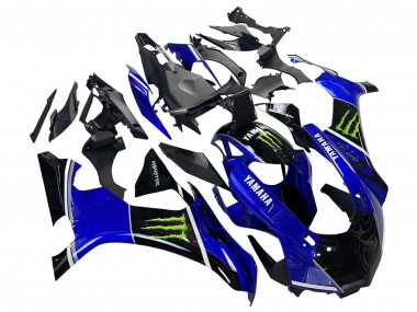 Billigste Yamaha YZF 1000 R1 Motorrad Verkleidung 2015-2019 - Blau Glanzendes Schwarz Grun Monster