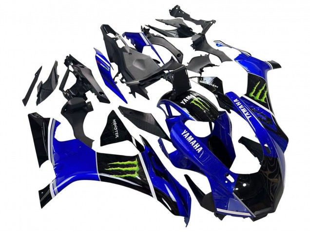 Billigste Yamaha YZF 1000 R1 Motorrad Verkleidung 2015-2019 - Blau Glanzendes Schwarz Grun Monster