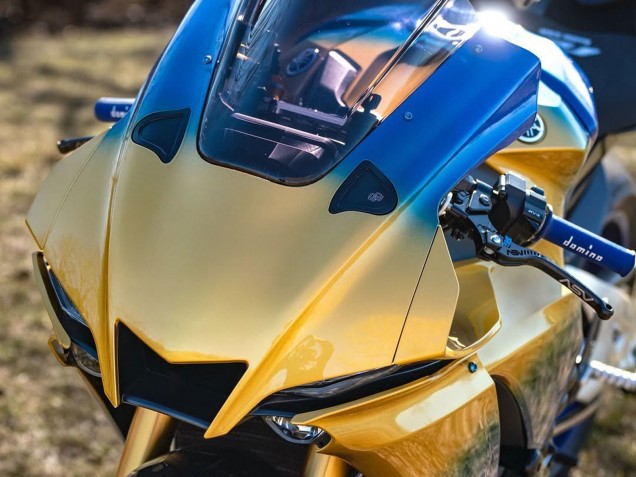 Billigste Yamaha YZF 1000 R1 Motorrad Verkleidung 2020-2025 - Blau Gold