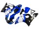 Billigste Yamaha YZF 600 R6 Motorrad Verkleidung 1998-2002 - Weiss Blau Glanzendes Schwarz