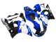 Billigste Yamaha YZF 600 R6 Motorrad Verkleidung 1998-2002 - Weiss Blau Glanzendes Schwarz