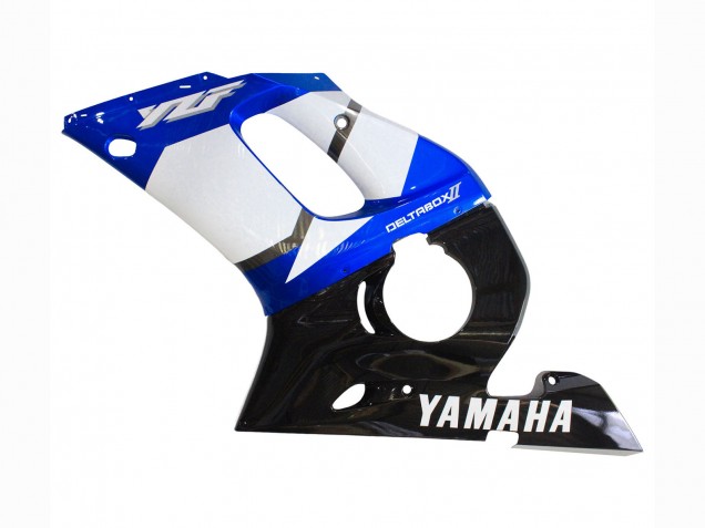 Billigste Yamaha YZF 600 R6 Motorrad Verkleidung 1998-2002 - Weiss Blau Glanzendes Schwarz