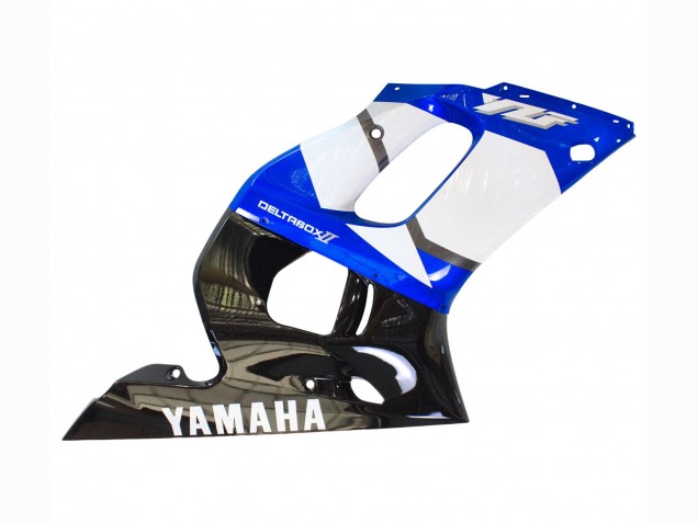 Billigste Yamaha YZF 600 R6 Motorrad Verkleidung 1998-2002 - Weiss Blau Glanzendes Schwarz