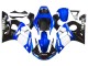 Billigste Yamaha YZF 600 R6 Motorrad Verkleidung 1998-2002 - Weiss Blau Glanzendes Schwarz