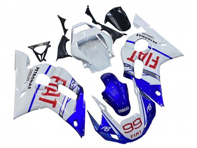 Billigste Yamaha YZF 600 R6 Motorrad Verkleidung 1998-2002 - Weiss Blau Rot Fiat 99