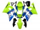 Billigste Yamaha YZF 600 R6 Motorrad Verkleidung 1998-2002 - Neon Grun Blau Weiss Champions