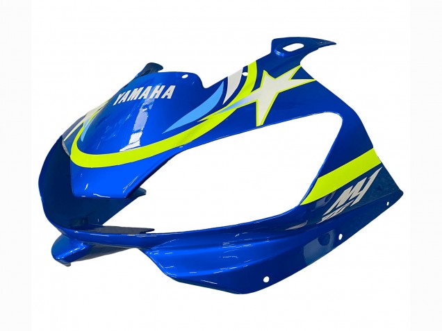 Billigste Yamaha YZF 600 R6 Motorrad Verkleidung 1998-2002 - Weiss Blau Neon Gelb Fiat Motul Michelin
