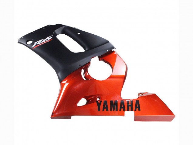 Billigste Yamaha YZF 600 R6 Motorrad Verkleidung 1998-2002 - Orange Matt Schwarz
