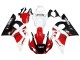 Billigste Yamaha YZF 600 R6 Motorrad Verkleidung 1998-2002 - Weiss Rot Glanzendes Schwarz